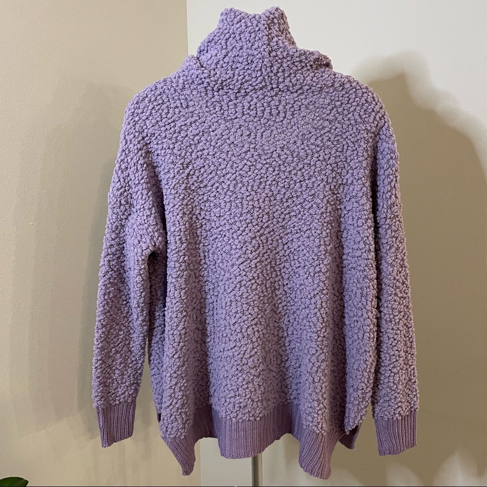 •NWOT• lavender popcorn puff hoodie - Picture 2 of 4